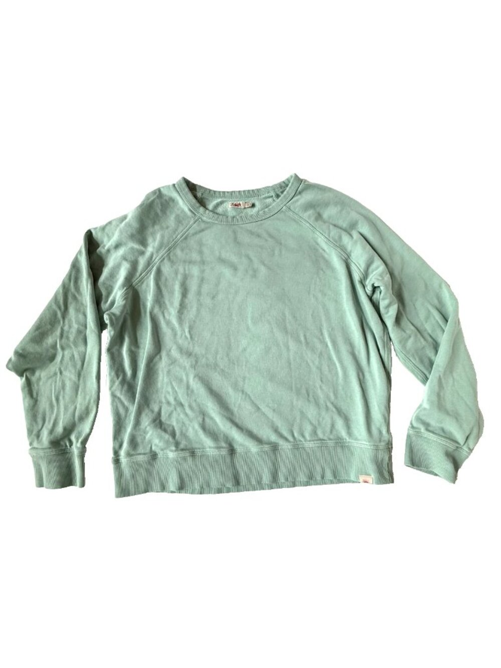 Faherty Womens M Coastal Cloud Crew Sweatshirt Pullover Green wkf2406 Beach
